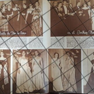 AFICHE RETRO. ELITE SOCIAL EN JOKEY CLUB DEL D.F 1948