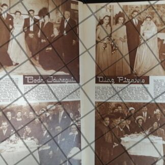 AFICHE RETRO BODA. DIAZ JAUREGUI 1948 (BN Porfirio Diaz )