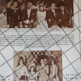 AFICHE RETRO BODA. LEBRIJA BAILLERES Y MAS 1948