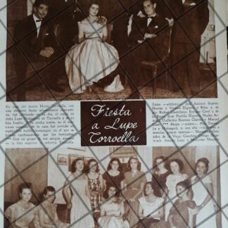 AFICHE RETRO FIESTA CASA TORROELLA ORDOSGOITI 1948