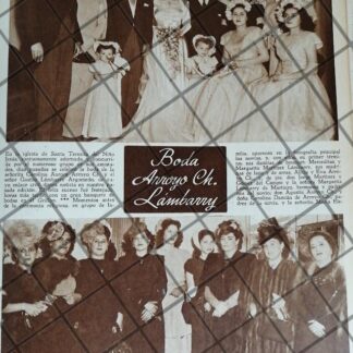 AFICHE RETRO BODA LAMBARRY ARROYO 1948