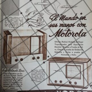 CARTEL ANTIGUO RADIOS MOTOROLA 1948
