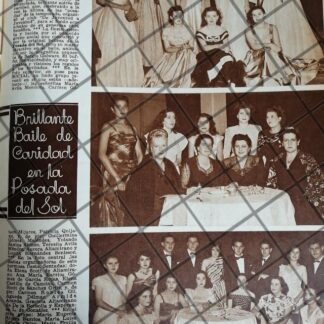 AFICHE RETRO FIESTA EN HOTEL POSADA DEL SOL 1948