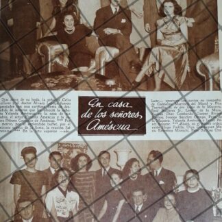 AFICHE RETRO FIESTA CASA AMESCUA CARRASCO 1948