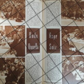 AFICHE ANTIGUO. BODA. ASPE ARMELLA 1948