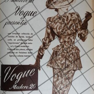 CARTEL ANTIGUO TIENDA BOUTIQUE BOGUE 1948 1105