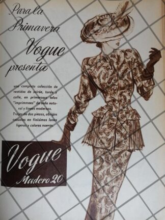 CARTEL ANTIGUO TIENDA BOUTIQUE BOGUE 1948 1105