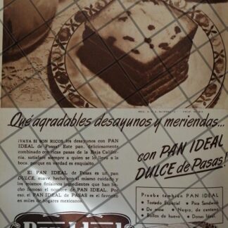 CARTEL ANTIGUO. PAN DULCE PAN IDEAL S.A 1948 1010