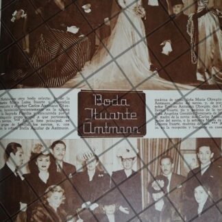 AFICHE ANTIGUO BODA AMTMANN ITUARTE 1948