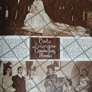 AFICHE ANTIGUO BODA. DOMINGUEZ LUENGAS 1948