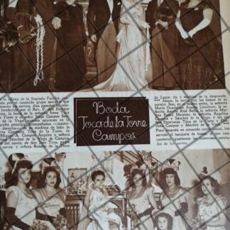 AFICHE ANTIGUO BODA. CAMPOS TOCA 1948