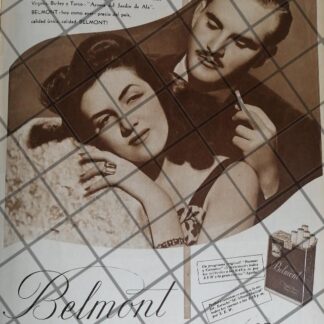 CARTEL PUBLICITARIO RETRO XEW Y CIGARROS BELMONT 1948 -301