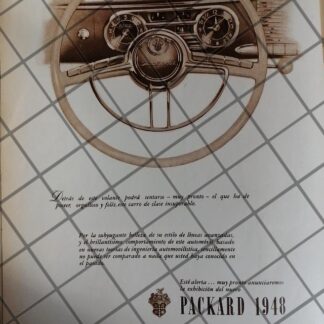 CARTEL ANTIGUO AUTOMOTRIZ O`FARRILL S.A. AUTOS PACKARD 1948