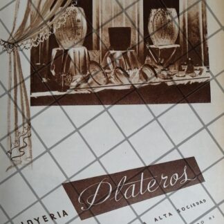 CARTEL ANTIGUO JOYERIA PLATEROS 1948 7