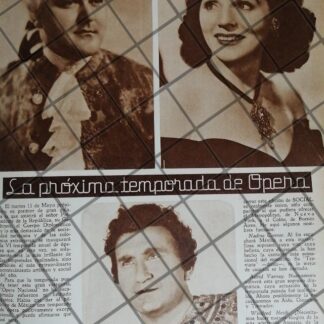 AFICHE RETRO. TEMPORADA DE OPERA 1948