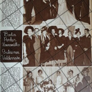 AFICHE ANTIGUO BODA. GUTIERREZ PORTER 1948