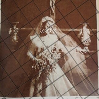 AFICHE ANTIGUO NOVIAS. BODA. MERCEDES NOVION INCLAN 1948