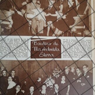 AFICHE ANTIGUO NOVIAS BAUTIZO. MARIA ANTONIETA SIERRA BASURTO