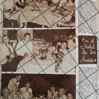 AFICHE ANTIGUO HOTEL DE LAS AMERICAS, ACAPULCO 1948