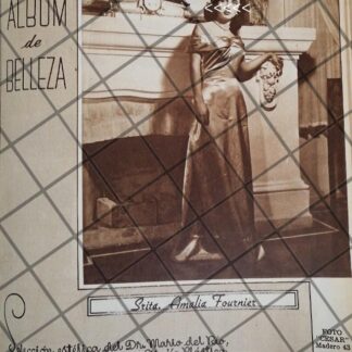 CARTEL PUBLICITARIO ANTIGUO AMALIA FOURNIER Y DR. MARIO DEL RIO