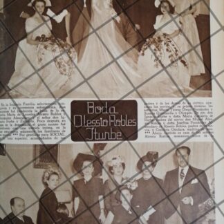 AFICHE ANTIGUO BODA. ITURBE ALESSIO ROBLES 1948