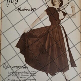 AFICHE ANTIGUO CASA DE MODAS VOGUE 1948 2