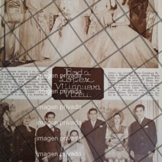 AFICHE ANTIGUO BODA. VIZEU LOPEZ 1948 -2
