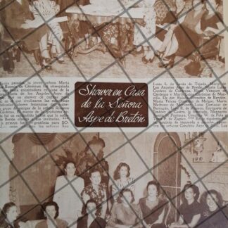 AFICHE ANTIGUO SHOWER EN LA CASA BRETO ASPE 1948