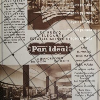 CARTEL ANTIGUO. PAN DULCE PAN IDEAL S.A 1948 -5