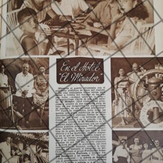 AFICHE ANTIGUO ALTA SOCIEDAD EN HOTEL MIRADOR ACAPULCO