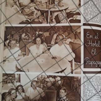 AFICHE ANTIGUO ALTA SOCIEDAD EN HOTEL PAPAGAYO ACAPULCO