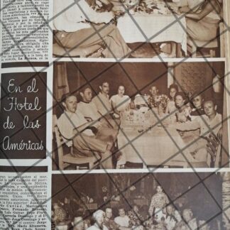 AFICHE ANTIGUO ALTA SOCIEDAD, HOTEL LAS AMERICAS ACAPULCO