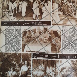 AFICHE ANTIGUO ALTA SOCIEDAD, HOTEL LAS HAMACAS ACAPULCO