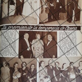 AFICHE ANTIGUO PREMIER TEMPORADA DE OPERA 1948