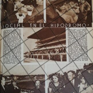 AFICHE RETRO ALTA SOCIEDAD HIPODROMO DE LAS AMERICAS