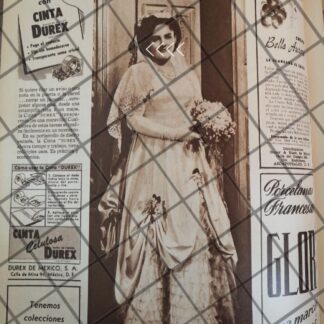 AFICHE ANTIGUO QUINCEAÑERA LUZ Ma PEREZ MORENO ANAYA