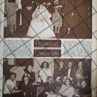 AFICHE ANTIGUO 1 COMUNION Ma. FERNANDA ALVAREZ MURPHY