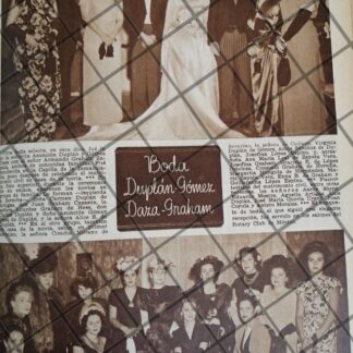 AFICHE ANTIGUO BODA. GRAHAM DUPLAN 1948