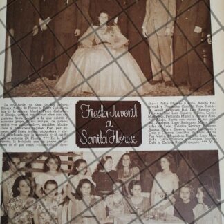 AFICHE ANTIGUO FIESTA EN CASA ELIZAGA CABALLERO 1948