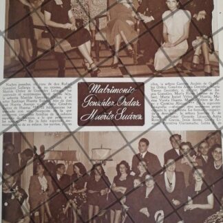 AFICHE ANTIGUO BODA CIVIL DE MATILDE GONZALEZ ORDAZ 1948