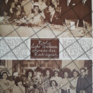 AFICHE ANTIGUO BODA. ISAURA SOTO MARTINEZ GRACIDA 1948