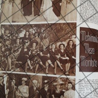 AFICHE ANTIGUO BODA DE DR. EMILIO MONTAÑO AUBERT 1948