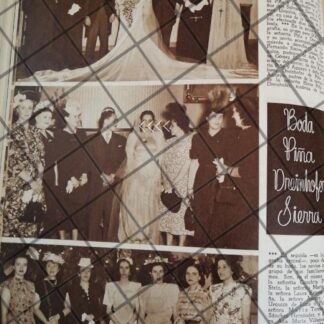 AFICHE ANTIGUO BODA. SIERRA PIÑA. 1948