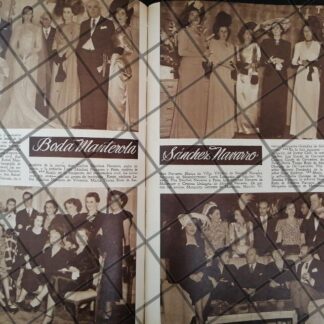 AFICHE ANTIGUO BODA. CARMEN MANTEROLA GONZALEZ 1948