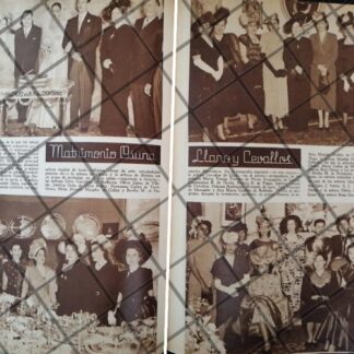 AFICHE ANTIGUO BODA. LLANO OSUNA 1948