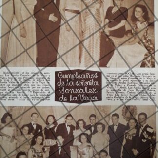 AFICHE ANTIGUO FAMILIA GONZALES VALLES 1948