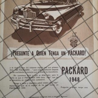 CARTEL ANTIGUO AUTOMOTRIZ O`FARRILL S.A. AUTOS PACKARD 1948 3
