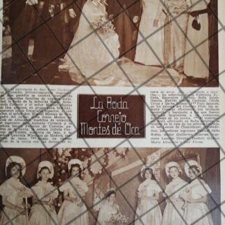AFICHE ANTIGUO BODA. MONTES CORNEJO 1948
