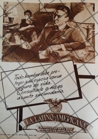 CARTEL RETRO ASEGURADORA LA LATINO AMERICANA 1948 4