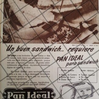 CARTEL ANTIGUO. PAN DULCE PAN IDEAL S.A 1948 -7